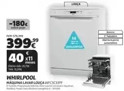 Radio Popular Whirlpool - maquina lavar louca wfc3c33pf promoção