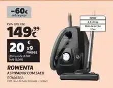 Radio Popular Rowenta - aspirador com saco ro6164ea promoção