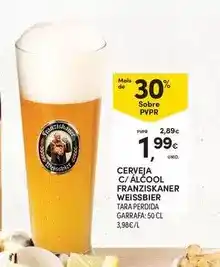 Continente Franziskaner - cerveja c/alcool weissbier promoção