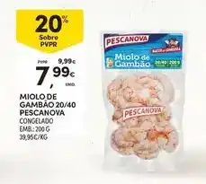 Continente Pescanova - miolo de gambao 20/40 promoção
