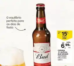 Continente Budweiser - cerveja c/ alcool bud weiser promoção
