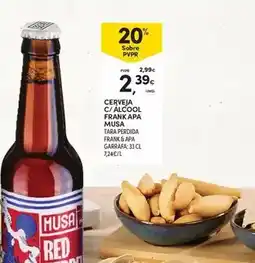 Continente Musa - cerveja c/ alcool frank apa promoção