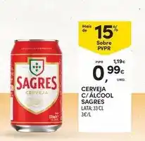 Continente Sagres - cerveja c/ alcool promoção
