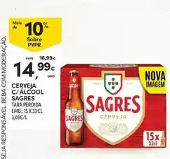 Continente Sagres - cerveja c/alcool promoção