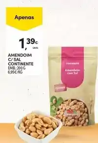 Continente Continente - amendoim c/ sal promoção
