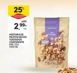 Continente Continente - mistura de frutos secos tostados promoção