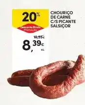 Continente Chourico de carne c/s picante salsicor promoção