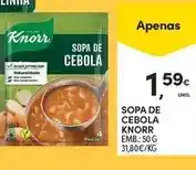 Continente Knorr - sopa de cebola promoção