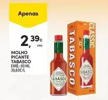 Continente Tabasco - molho picante promoção