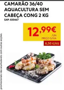 Recheio Aquacultura - camarão 36/40 sem cabeça cong promoção