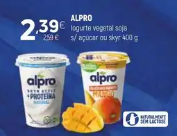 Coviran ALPRO logurte vegetal soja s/ açúcar ou skyr promoção