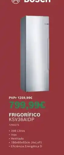 Radio Popular Frigorífico ksv36addp promoção
