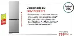 Radio Popular Lg - combinado gbv3100cpy promoção
