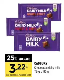 Coviran CADBURY Chocolates dairy milk promoção