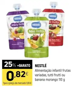 Coviran NESTLÉ Alimentação infantil frutas variadas, tutti frutti ou banana morango promoção