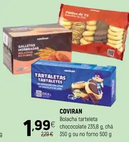 Coviran COVIRAN Bolacha tarteleta chococolate, chá ou no forno promoção