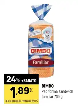 Coviran BIMBO Pão forma sandwich familiar promoção