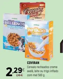 Coviran COVIRAN Cereais recheados creme avelà, leite ou trigo inflado com mel promoção