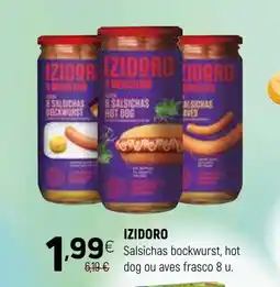 Coviran IZIDORO Salsichas bockwurst, SALSICKAS HOT DOG dog ou aves frasco promoção
