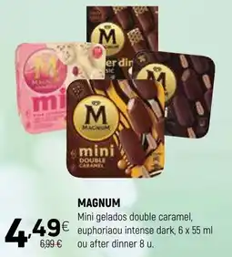 Coviran MAGNUM Mini gelados double caramel, euphoriagou intense dark, ou after dinner 8 u. promoção