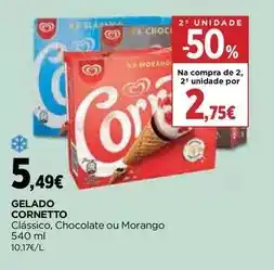 El Corte Inglés Cornetto - gelado promoção