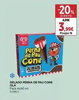 El Corte Inglés Ola - gelado perna de pau cone promoção