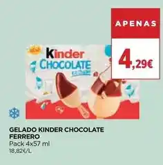 El Corte Inglés Ferrero - gelado kinder chocolate promoção