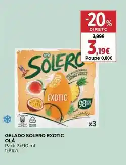 El Corte Inglés Ola - gelado solero exotic promoção