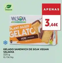 El Corte Inglés Valsoia - gelado sandwich de soja vegan promoção