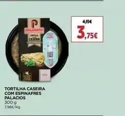 El Corte Inglés Palacios - tortilha caseira com espinafres promoção