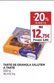 El Corte Inglés Tarte de granola salutem a tarte promoção