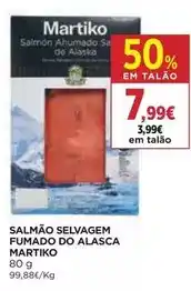 El Corte Inglés Martiko - salmão selvagem fumado do alasca promoção