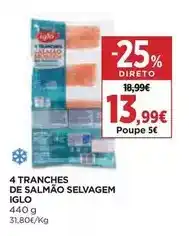 El Corte Inglés Iglo - 4 tranches de salmão selvagem promoção