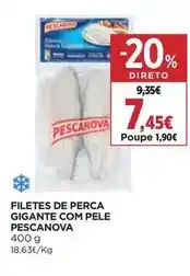 El Corte Inglés Pescanova - filetes de perca gigante com pele promoção