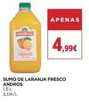 El Corte Inglés Andros - sumo de laranja fresco promoção