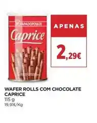 El Corte Inglés Caprice - wafers rolls com chocolate promoção
