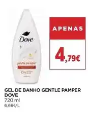El Corte Inglés Dove - gel de banho gentle pamper promoção