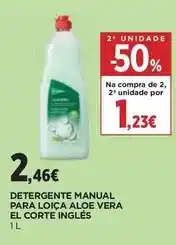 El Corte Inglés El corte inglés - detergente manual para loiça aloe vera promoção