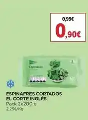 El Corte Inglés El corte inglés - espinafres cortados promoção