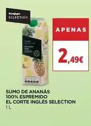 El Corte Inglés El corte inglés - sumo de ananas 100% espremido selection promoção