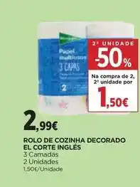 El Corte Inglés El corte inglés - rolo de cozinha decorado promoção