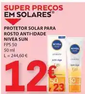 E.Leclerc Nivea - protetor solar para rosto anti-idade sun fps 50 promoção
