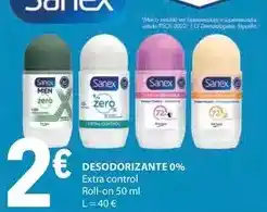 E.Leclerc Sanex - desodorizante 0% extra control roll-on promoção