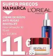 E.Leclerc L'oréal - creme de rosto anti-rugas revitalift promoção