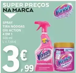 E.Leclerc Vanish - spray tira nódoas oxi action 4 em 1 promoção