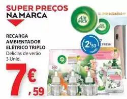 E.Leclerc Air wick - recarga ambientador eletrico triplo promoção