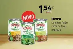 Coviran COMPAL Lentilhas, feijão verde ou favas lata promoção