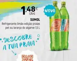 Coviran SUMOL Refrigerante limão edição praias pet ou laranja do algarve promoção