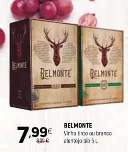 Coviran BELMONTE Vinho tinto ou branco alentejo bib promoção
