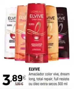 Coviran ELVIVE Amaciador color vive, dream long, total repair, full resiste ou óleo extra secos promoção